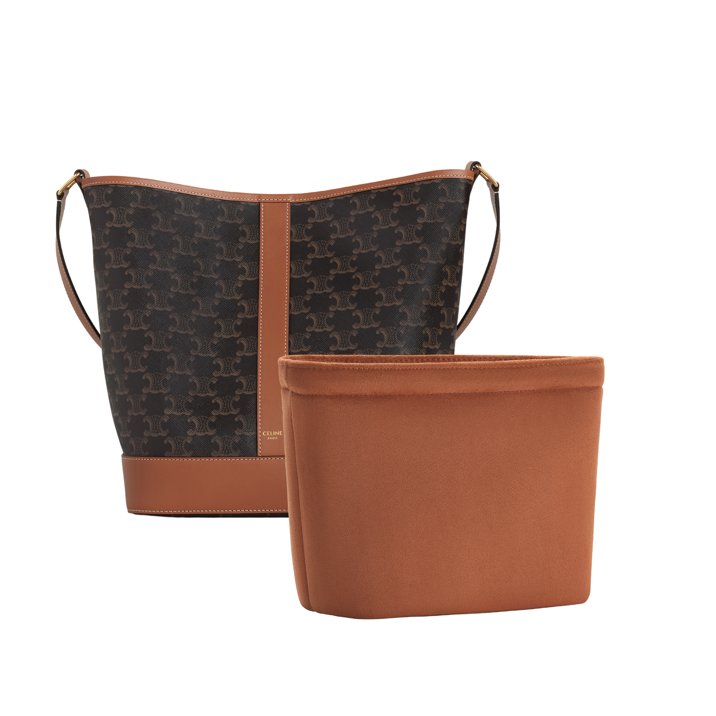 Bagessory Bag Organizer/Insert for Celine Medium/Small Bucket Triomphe Canvas