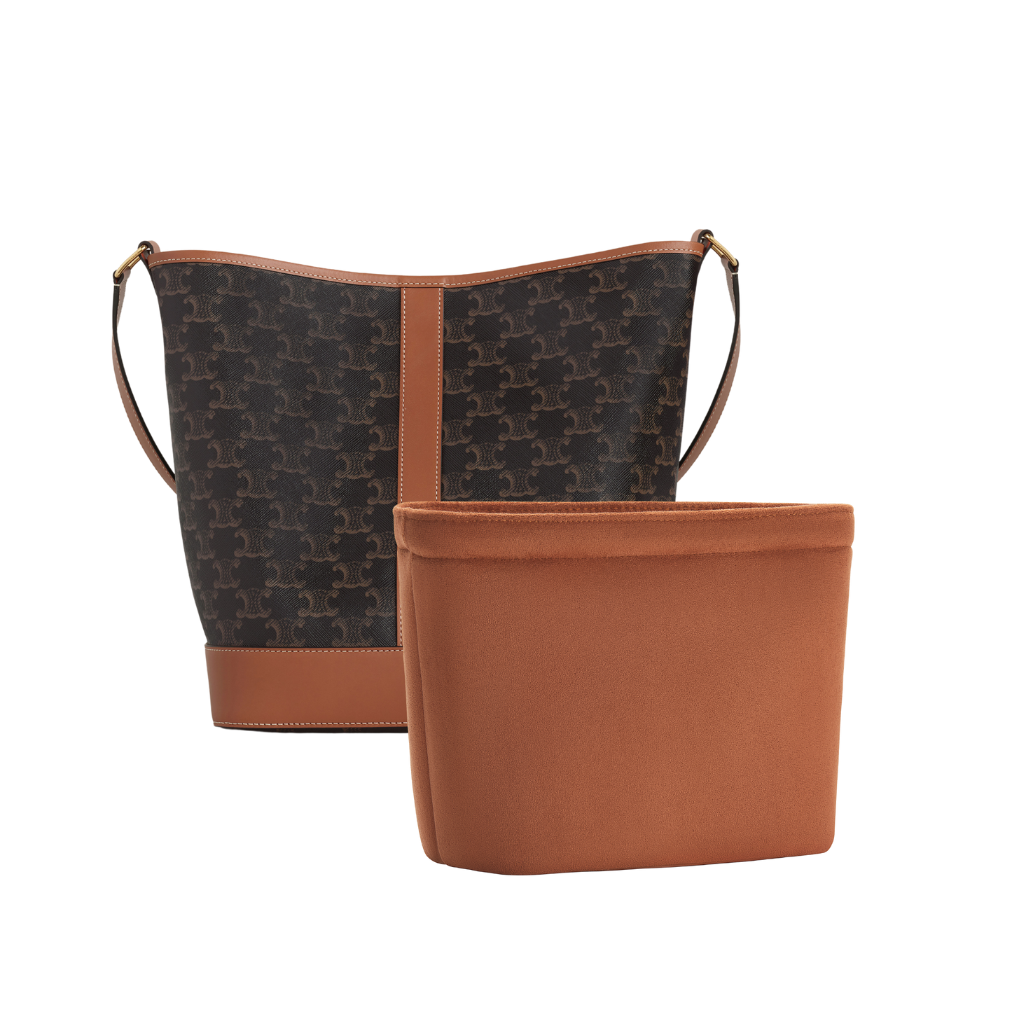 Bagessory Bag Organizer/Insert for Celine Medium/Small Bucket Triomphe Canvas