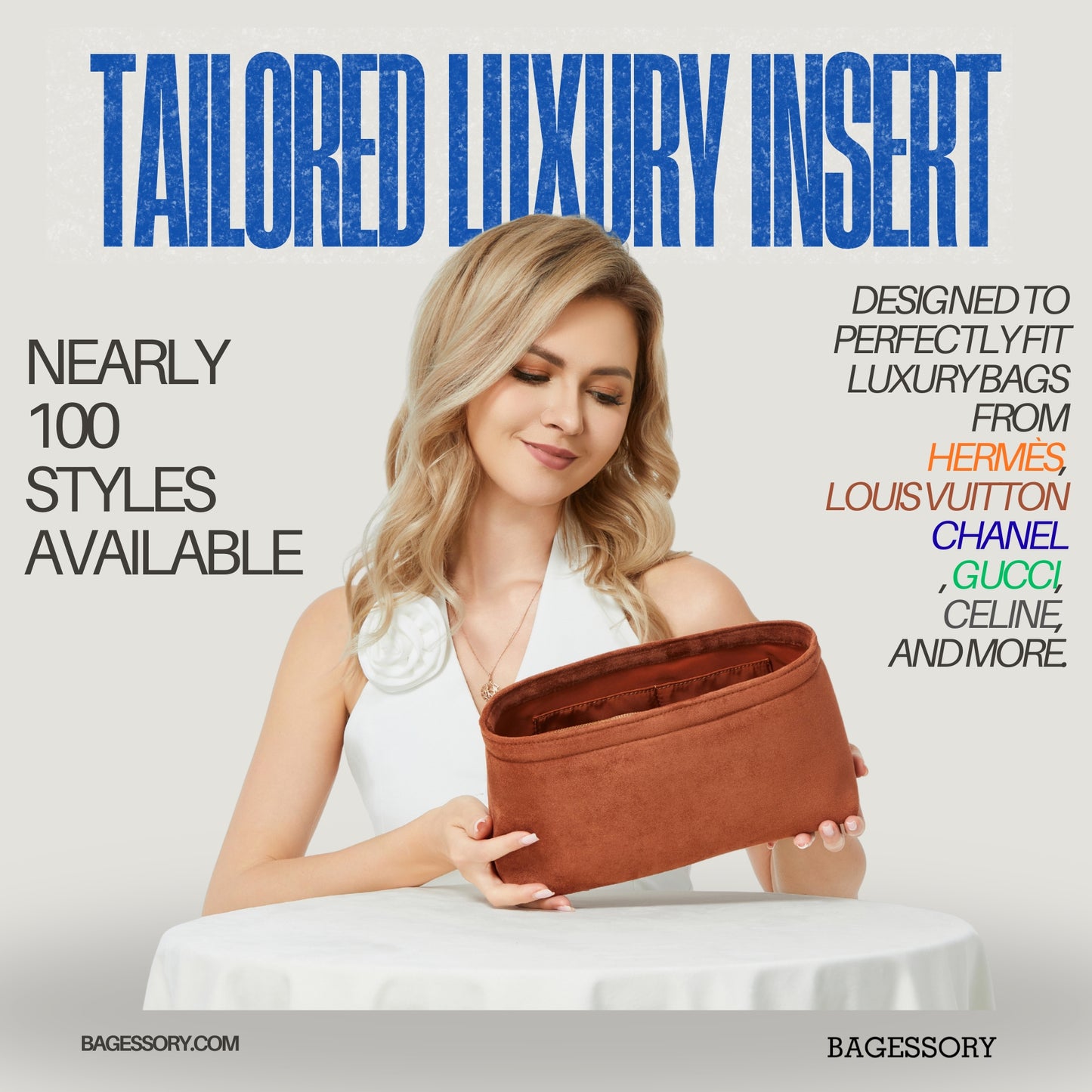 Bagessory Fine Plush Bag Insert Louis Vuitton OnTheGo pm/mm/gm/bb