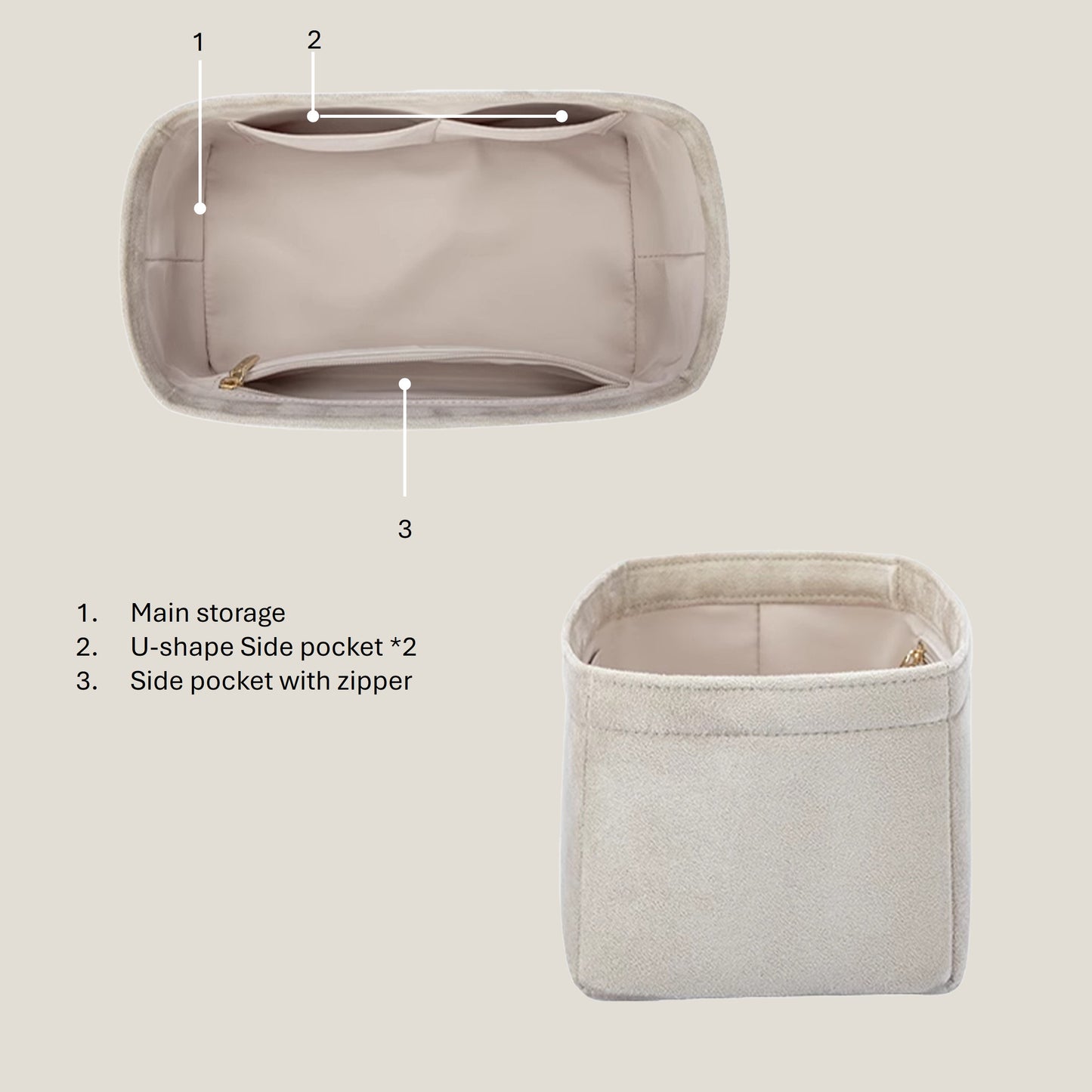Bagessory Fine Plush Bag Insert Hermes Garden Party